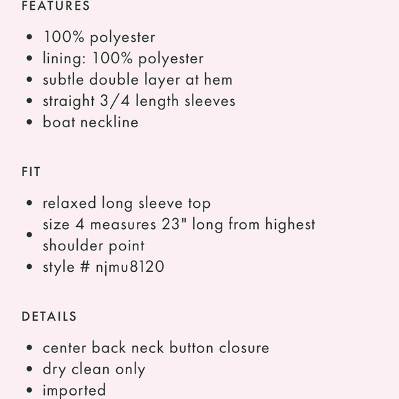 Kate Spade hazy rose double layer top - Picture 7 of 8